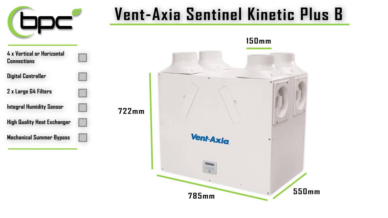 Vent-Axia Sentinel Kinetic Plus B - MVHR Unit - YouTube