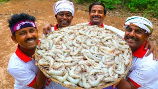 Egg Prawn Rice with famous Chicken Kosha Recipe cooking for village people | villfood Kitchen