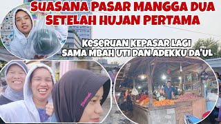 SUASANA PASAR MANGGA DUA SETELAH HUJAN PERTAMA‼️KESERUAN KEPASAR LAGI & LANGSUNG UNBOXING BELANJAAN