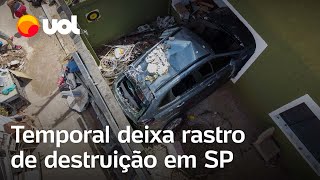 Temporal arrasta carros e deixa rastro de destruição na Vila Madalena; veja