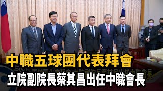 五球團代表拜會 蔡其昌允諾出任中職會長－民視新聞