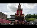 成田祇園祭２０２２年７月９日 本町の山車 江戸里神楽 ４世萩原彦太郎社中 成田山正門前にて！１０日まで成田祇園祭開催中です。千葉県成田市