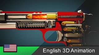 How a gun (Colt M1911) works! (Animation)