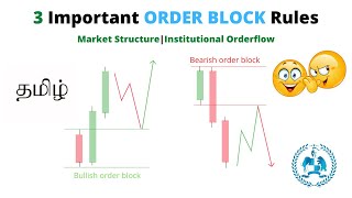 3 IMPORTANT ORDER BLOCK RULES IN TAMIL | MARKET STRUCTURE | INSTITUTIONAL ORDER FLOW