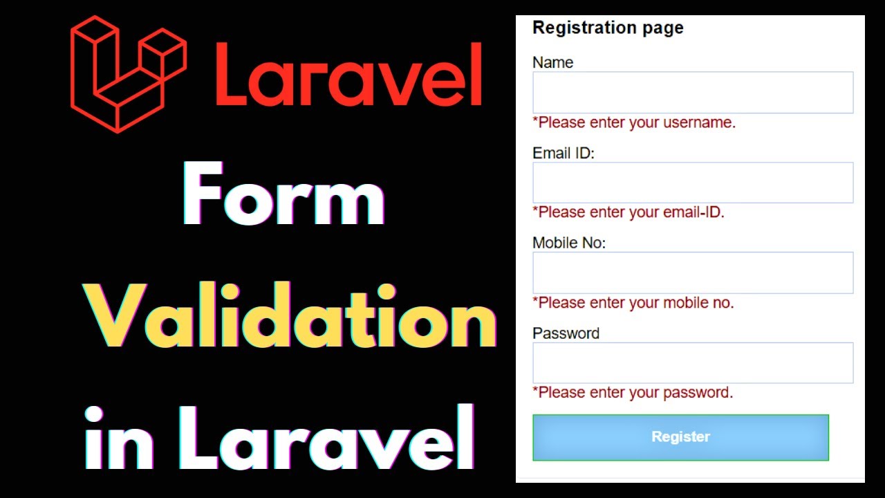 How To Make Validation In Laravel | Complete Explanation - YouTube