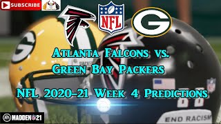 Atlanta Falcons vs. Green Bay Packers | NFL 2020-21 Week 4 | Predictions Madden NFL 21