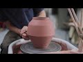 throwing and trimming a large angled vase — narrated version