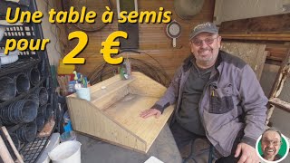 a seedling table for 2€