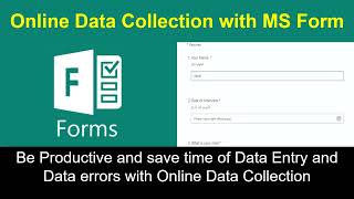 Online Data Collection with Microsoft Form, Create Surveys with MS Forms and Export to Excel |Video