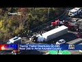 overturned tractor trailer shuts down md 295 south at i 695 outer loop