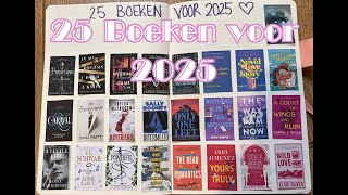 25 boeken voor 2025 // TBR video Nederlands 🩷📚