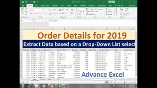 #355 Extract Data based on a Drop-Down List selection in Excel