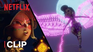 Maya Battles Goddess Acat on Luna Island | Maya and the Three | Netflix After School