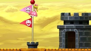 New Super Mario Bros U Deluxe - All Secret Exits with Peachette
