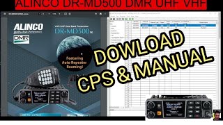 ALINCO DR-MD500 DMR UHF VHF- DOWNLOAD CPS \u0026 MANUAL -BROCHURE