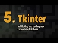5. Tkinter: validating and adding new records to the database