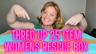25 Item Women’s Thred Up Mystery Rescue Unboxing for Items to Sell on Poshmark