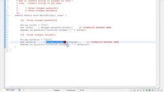 HOW TO CONVERT STRING TO INTEGER IN JAVA DEMO
