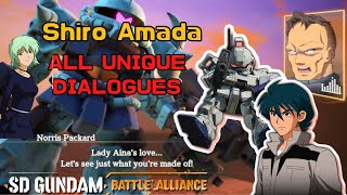 【バトラ】SD GUNDAM BATTLE ALLIANCE - シロー・アマダ 全個性豊かなパートナーセリフ集