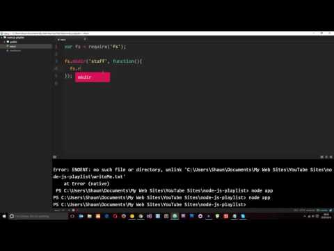 Node JS Tutorial for Beginners #10 - Creating & Removing Directories Node JS Tutorial for Beginners #10 - Creating & Removing Directories