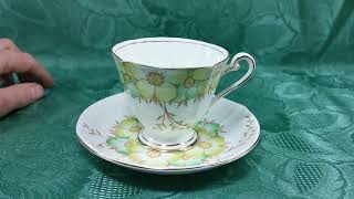 Roslyn Fine Bone China Esme 8128 Teacup and Saucer