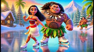 Ice Skating Fun with Moana \u0026 Maui – Original Kids Song