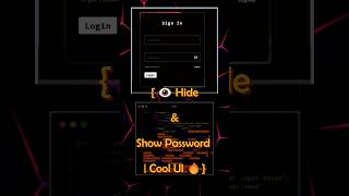 Password Hide & Show Feature