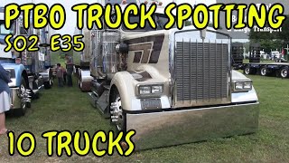 PTBO Truck Spotting S02E35 - 10 Nice Trucks At Clifford Truck Show #trucking