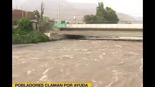 Chosica: Puente está por colapsar tras crecida del río Rímac