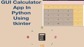 GUI Calculator app in python- Beginner project
