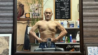 【腹筋を割る】ダイエット+腹筋ローラーで61歳ジジイの腹は割れるのか？ダイエット35日目ー7kg ウエスト100cmあっても胸囲125cmあれば逆三角形？