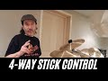 Drum Lessons: 4-Way Coordination Drills using Stick Control Book