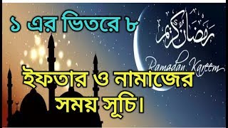 সাহরি, ইফতা ও নামাজের সময় সূচি, বেরকরুন খুব সহজে।