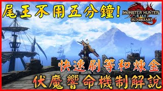 速刷尾王和等級 ! 尾王不用五分鐘 | 伏魔響命機制解說 ! 冥淵龍 3pt 重弩 3'35\