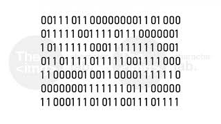 Binary computer code bw outline 2D element animation