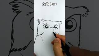 VERY EASY , How to turn words OWL into cartoon #shorts #art #drawing #draw #short