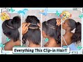 💛Trendy Hair MUST HAVE! Clip-in Extensions/Weft For Ponytail | Protective Styles Ft.#ELFINHAIR