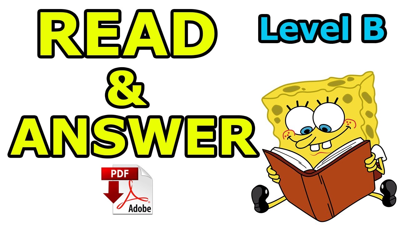 Reading Comprehension Practice With Answers - Level B + PDF- Easy ...