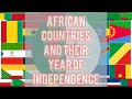 AFRICAN COUNTRIES COLONIZATION YEARS