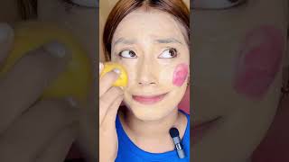 Weird Makeup Challenge😱🍌🍎🔪🥴 #missgarg #makeup #makeupchallenge #funny #funnymakeup #fun #funnyvideo