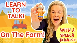Learn Toddler Language! Animals, Farm Sounds, Signs, Songs, with a Speech Therapist! | Hey Macy!