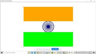 Python Turtle Graphics - Pattern | Drawing INDIAN NATIONAL FLAG