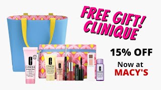 Free Clinique Gift With Purchase | 15% OFF Discount at Macy's | Clinique Spring Gift at Macy's 2021