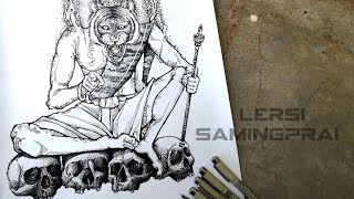 #ปู่เจ้าสมิงพราย​ #lersi #thaioccult #ruesi  Lersi samingprai sketching | timelapse