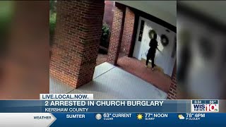 Officers: Suspects wanted for church burglary in Kershaw County, arrested in Sumter