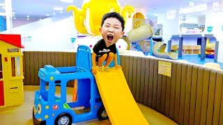 추울땐 역시 키즈카페! 예준이의 타요 버스 미끄럼틀 실내 놀이터 색깔 공놀이 전동 자동차 장난감 놀이 Indoor Playground Kids Cafe