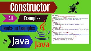 Java Tutorial | Constructor Example in Java | Examples of constructors in java