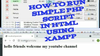 How to run simple PHP script | In HTML | Using XAMPP | Calling PHP script from html.