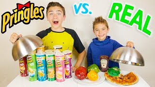 PRINGLES VS REAL FOOD CHALLENGE - Vraie nourriture ou Pringles ?