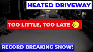 Another Heated Driveway Melting Snow Time Lapse During Crazy Buffalo NY Snow Storm on [1-17-2022]